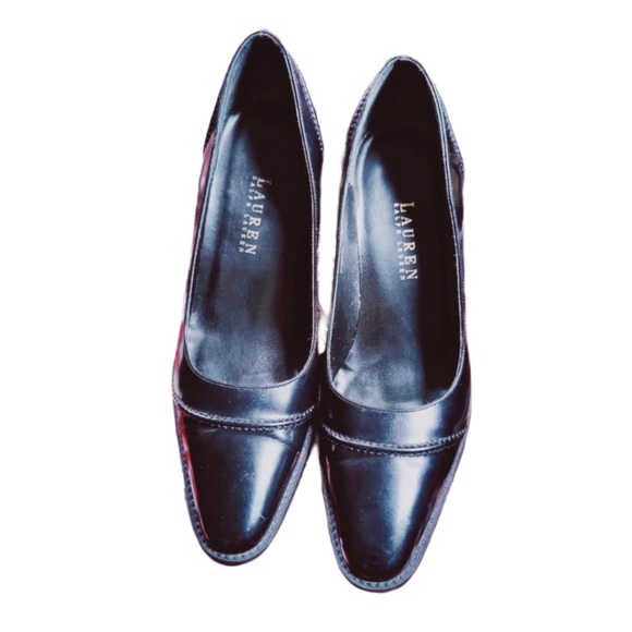Ralph Lauren Black Label Shoes - RALF LAUREN BLACK LABEL Leather Heels. Size 7.5